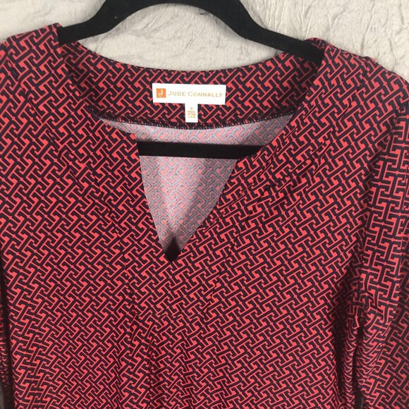 Jude Connally Dress Womens Small Geometric Print Tunic USA Nylon Spandex - Picture 11 of 15